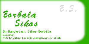 borbala sikos business card